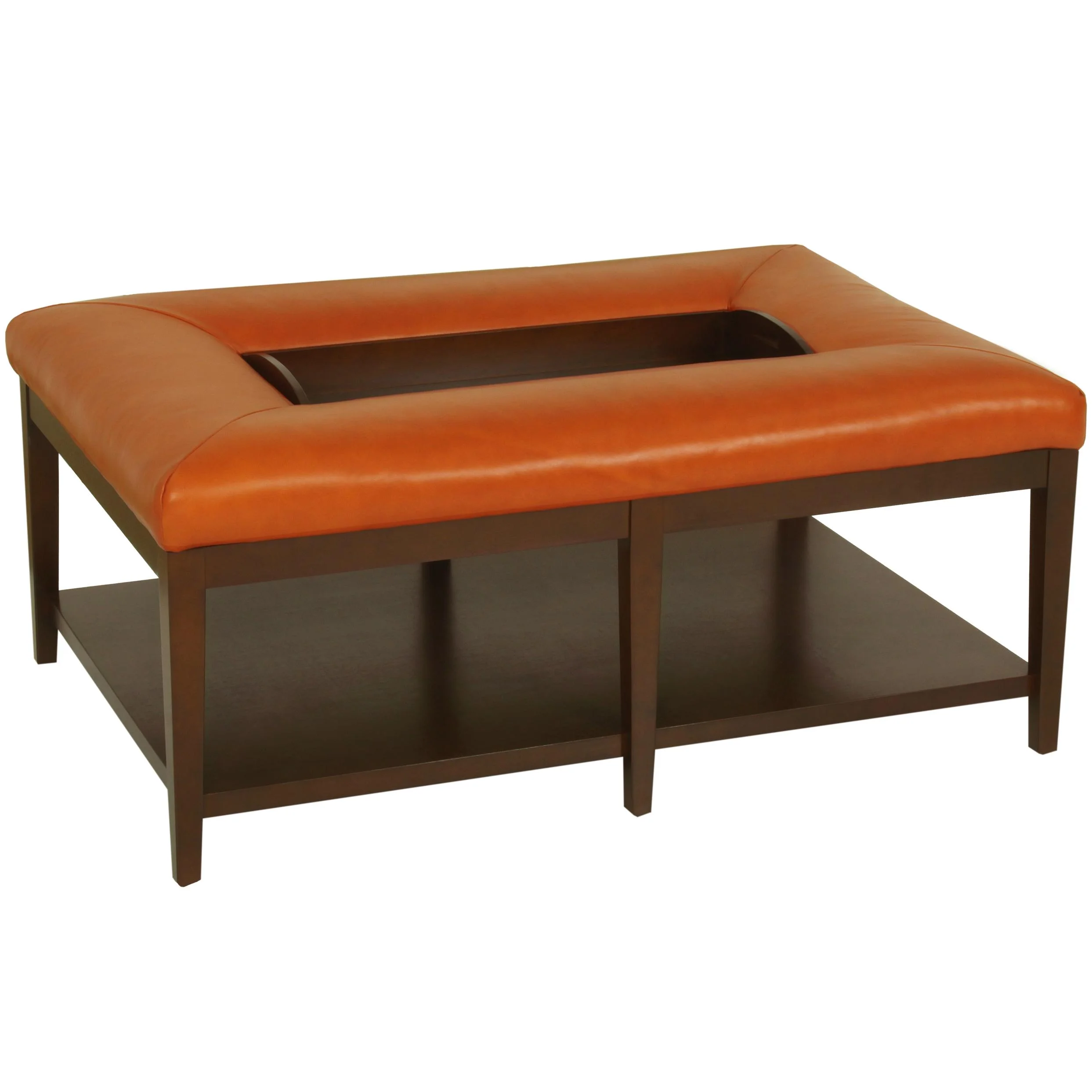 Norwalk Shelton 100995 Contemporary Ottoman/Bench With Solid Base and